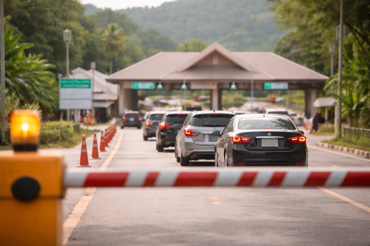 Land border entry line